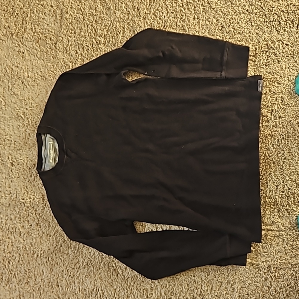 Eddie Bauer black long sleeve shirt, size S